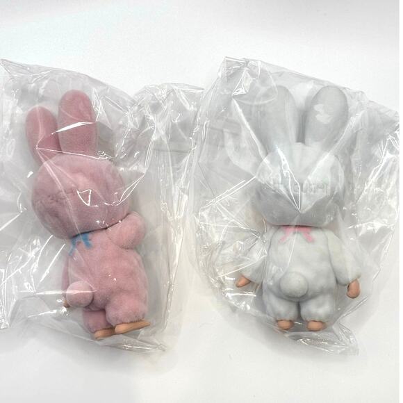 Authentic Sekiguchi Monchhichi Set of 2 Mini Figures Flocking Mascot3 Chimutan - Picture 5 of 8